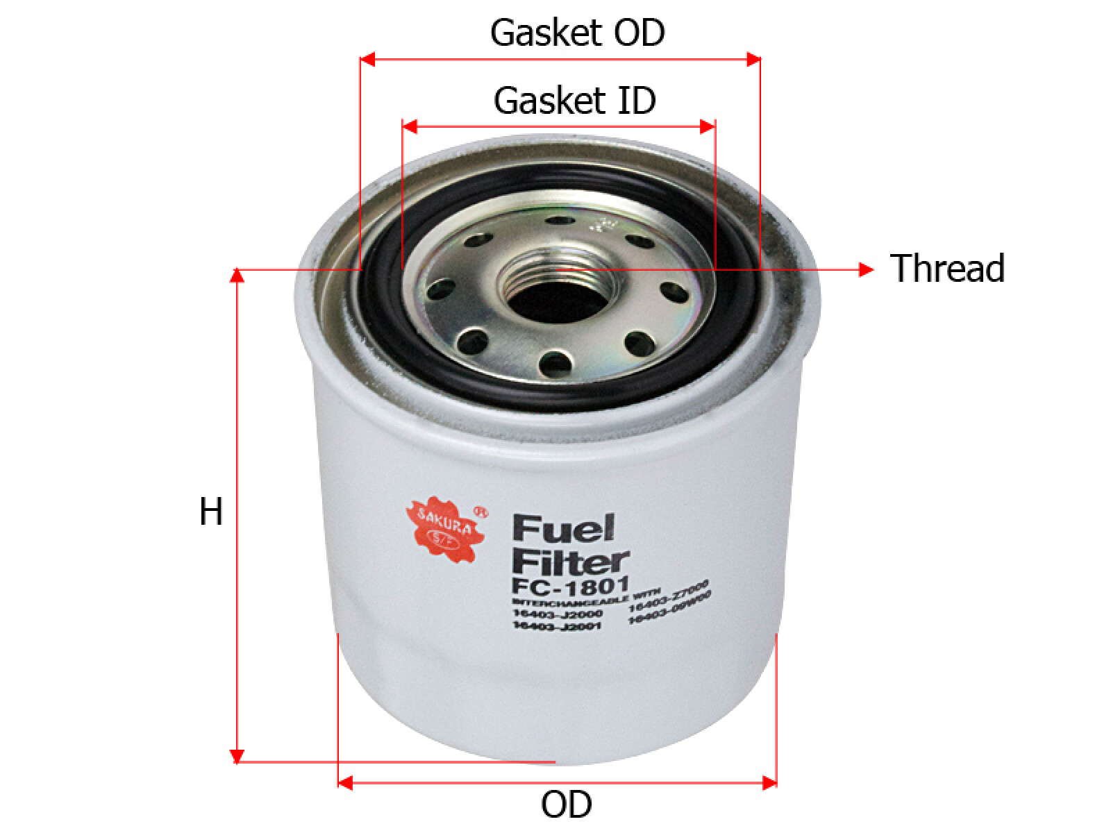 Filtro Combustible Diesel Aluminio Simple