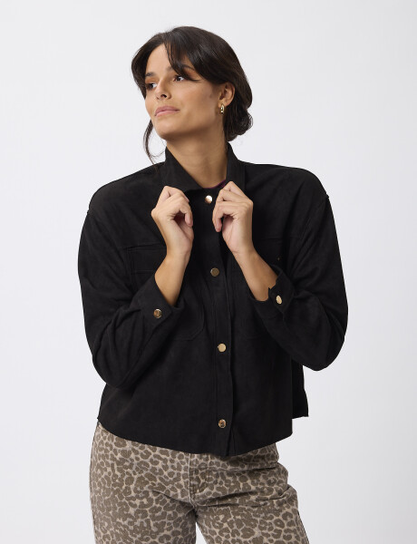 Campera Kiara suede negro