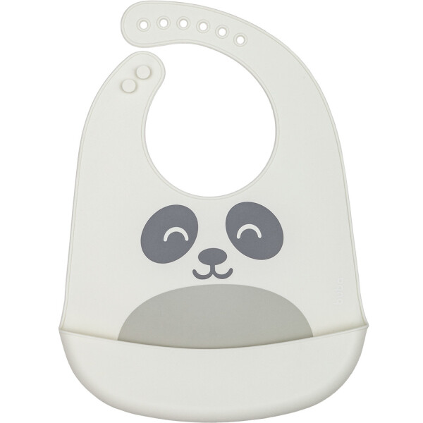 Babero silicona BUBA carita blanco