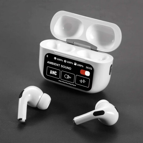 Auriculares A9 PRO Bluetooth Inalámbrico Recargable Táctil Blanco