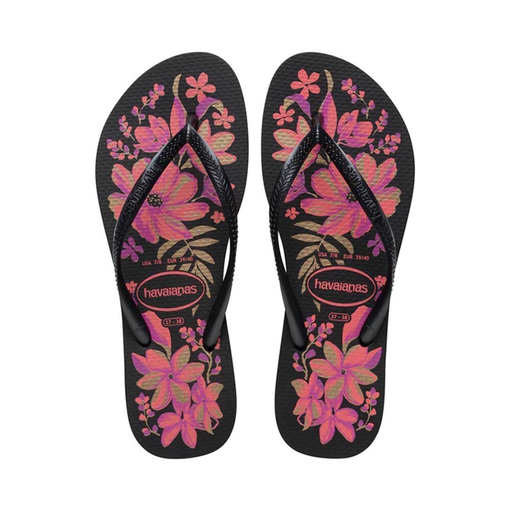 Sandalias Havaianas Slim Organic Mujer Negro/Gris/Gold