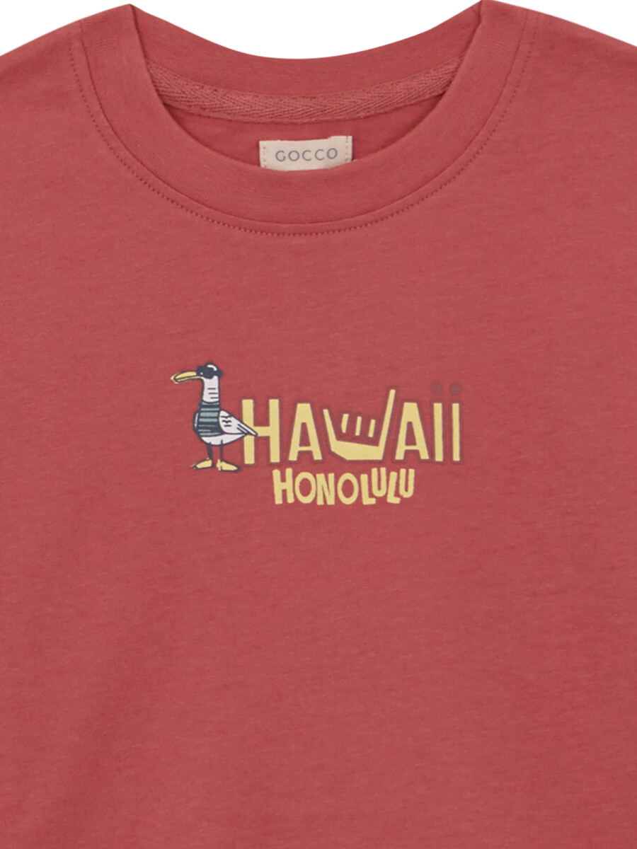 Camiseta Con Print Blanco