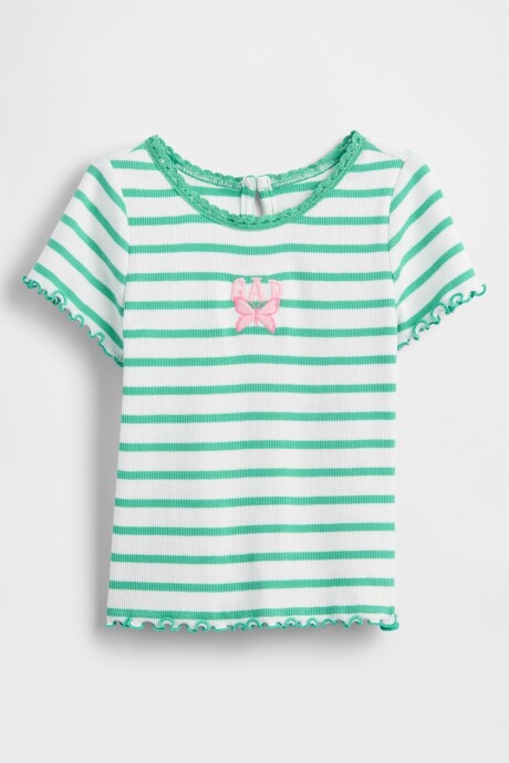 Remera Logo Gap Rib Toddler Niña Bright Meadow