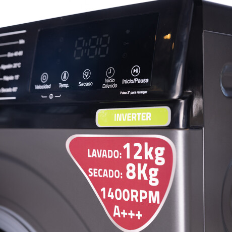lavasecarropas frontal inverter 12 kg COLOR UNICO