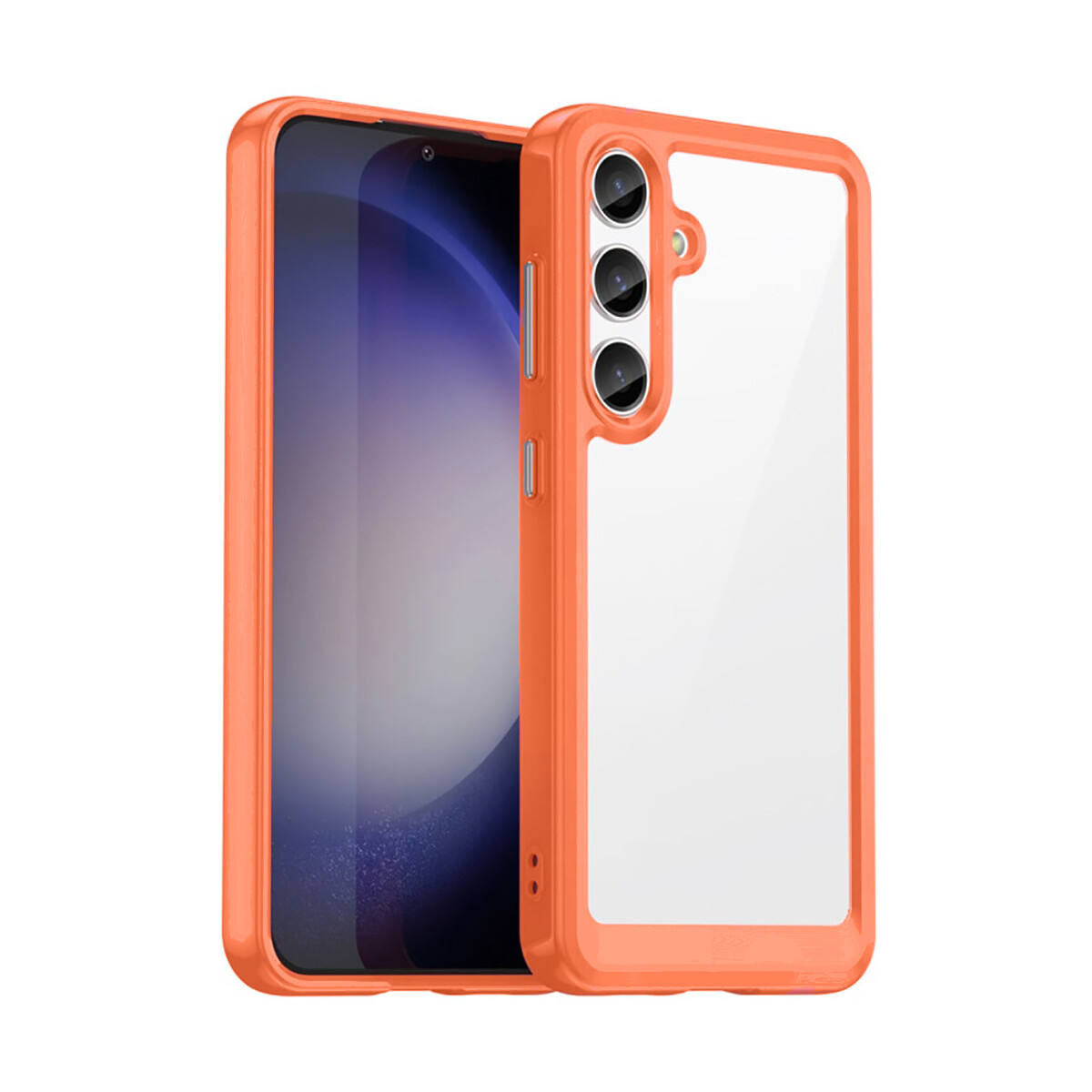 Case Transparente con Borde de Color Samsung S24 Orange