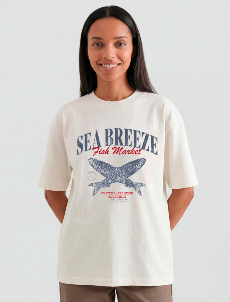 CAMISETA MANGA CORTA CON ESTAMPA - BLANCO BLANCO
