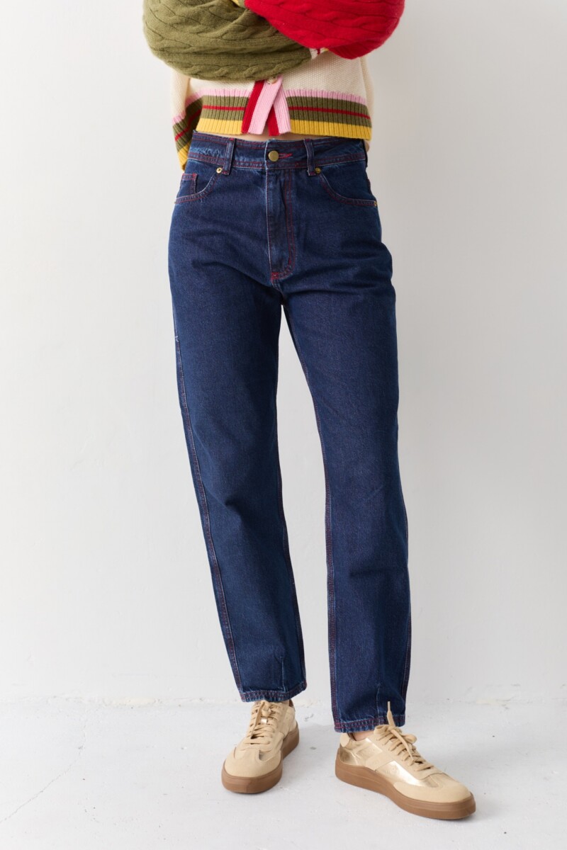 JEAN MOM FORTUNE Azul Oscuro