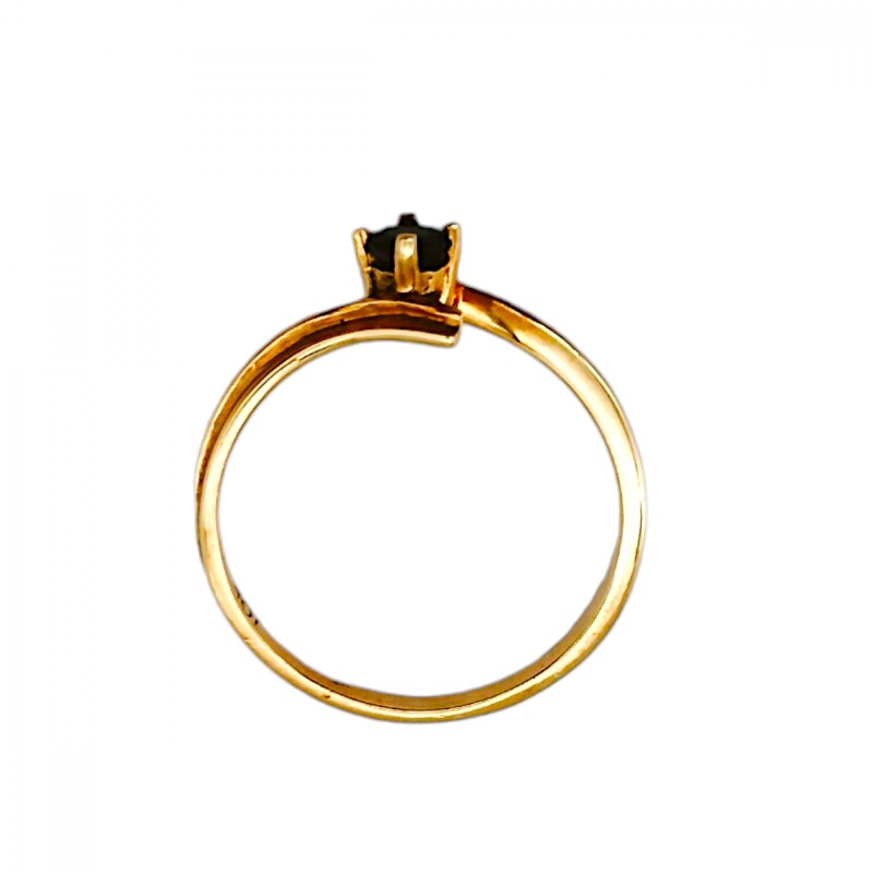 Anillo Solitario-Oro Bajo-Piedra Zafiro-AN8122 conpiedra