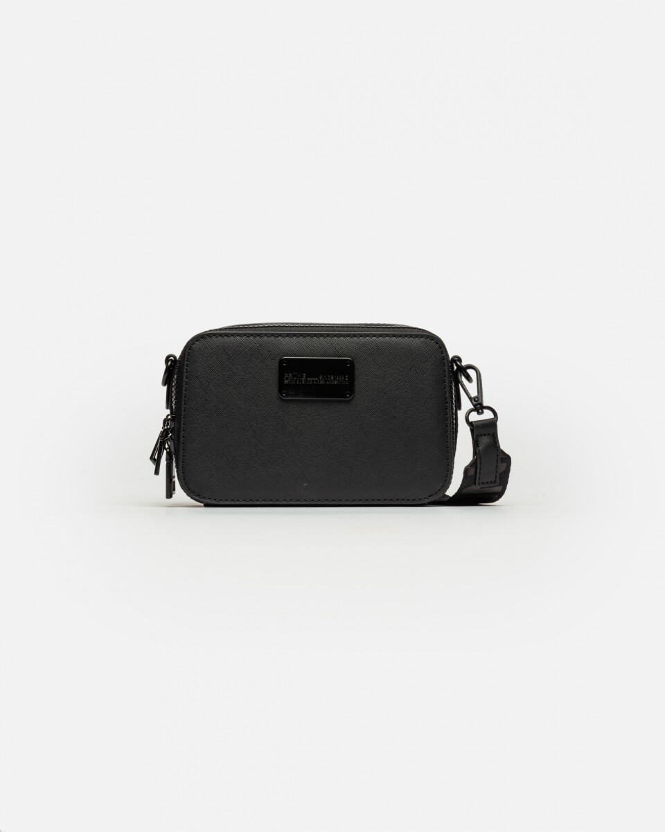 Mini Bag New Penny En Efecto Cuero Zaffiano - Negro 