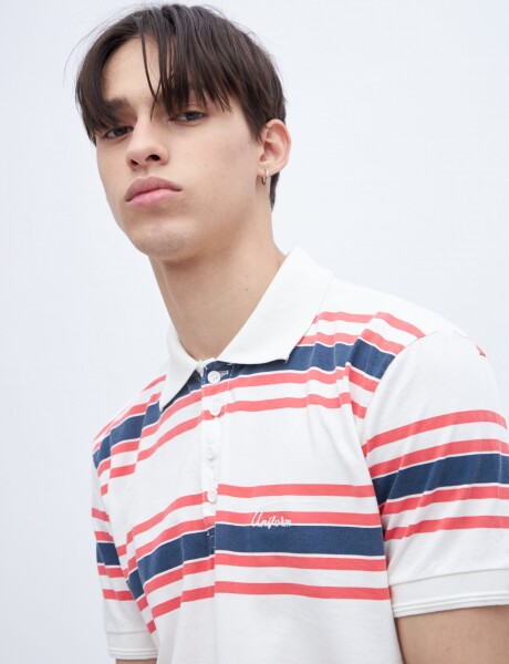 Remera polo Casper Off white