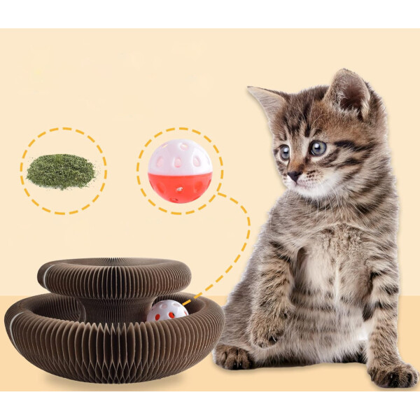 Juguete Expandible Rascador De Gatos Dona Acordeon Yerba Juguete Expandible Rascador De Gatos Dona Acordeon Yerba
