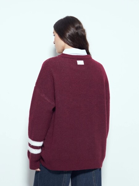 BUZO P.CAKE VARSY 87 BORDO