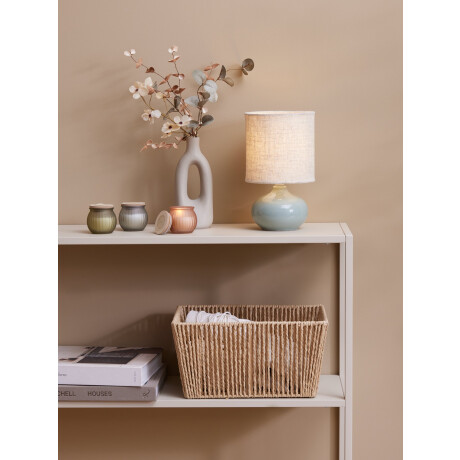 Lampara Mesa Eivin Ø15Xa25Cm Porcelana