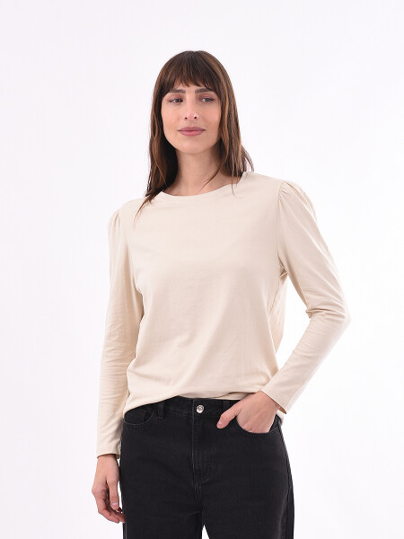 REMERA MOHANA BEIGE CLARO