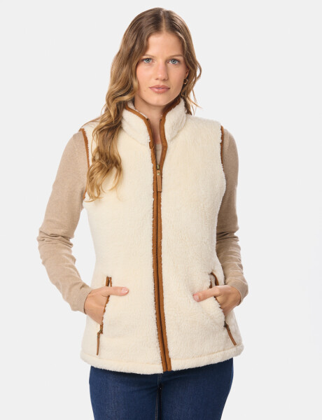 CHALECO EN SHERPA Beige