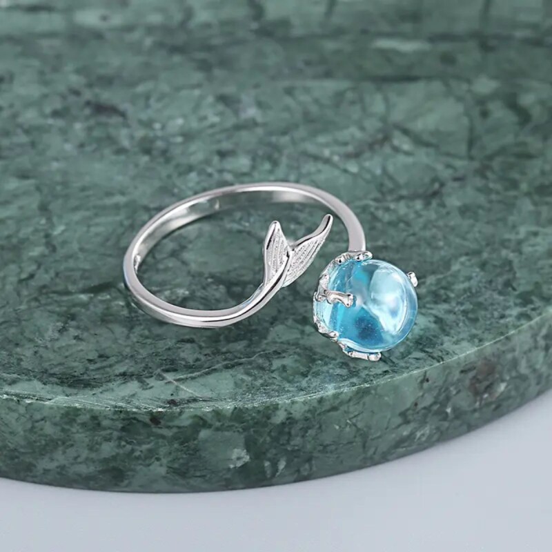Anillo Cola De Sirena Con Circonita CÃºbica de Plata 925 con Caja Anillo Cola De Sirena Con Circonita CÃºbica de Plata 925 con Caja