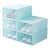 Caja Organizadora Zapatos Zapatera X6 Unidades Caja Apilable Color Variante verdeagua