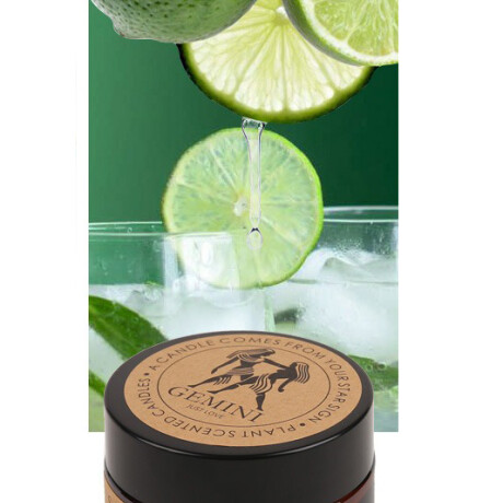 Vela Aromática Del Zodiaco Géminis - Lima Y Albahaca