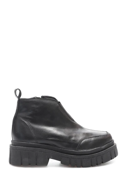 Bota plataforma con elástico NEGRO
