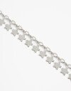Pulseras Flexibles Metal Pulsera Flexible De Estrellas Metal - Plateado Rodio