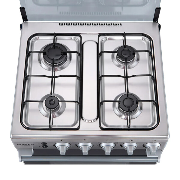Cocina A Gas Enxuta 4 Hornallas Con Grill Cenx9604i GRIS
