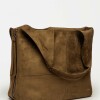 Shopper Amalfi en efecto gamuza Verde