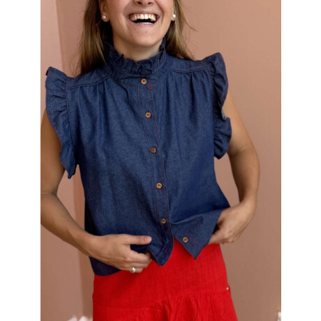 Blusa Cereza Denim Azul
