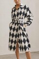 Vestido Geométrico Estampado