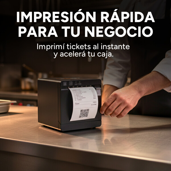 Impresora Térmica Unnion Facturacion Usb + Lan Papel 80mm Color Negro