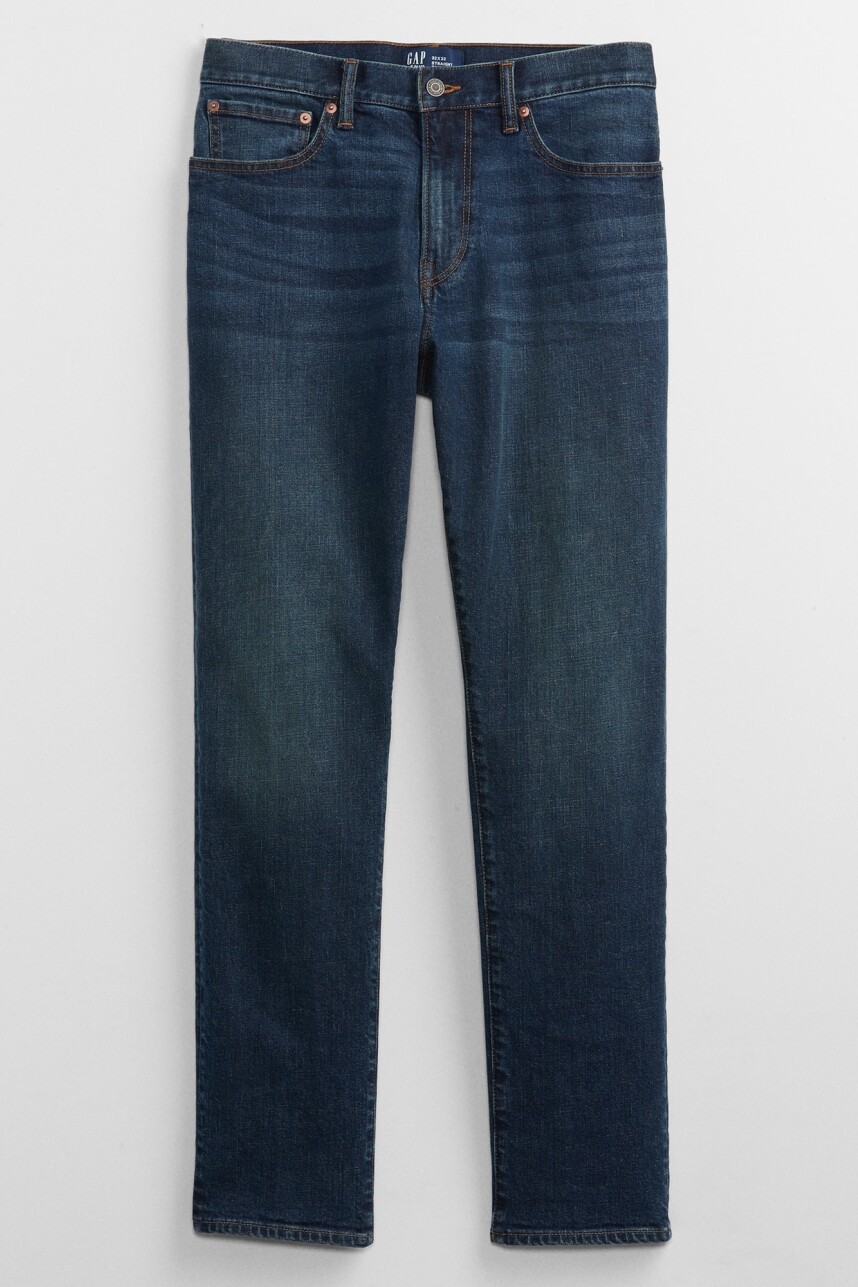 Jean Straight Taper Hombre Dark Wash Indigo