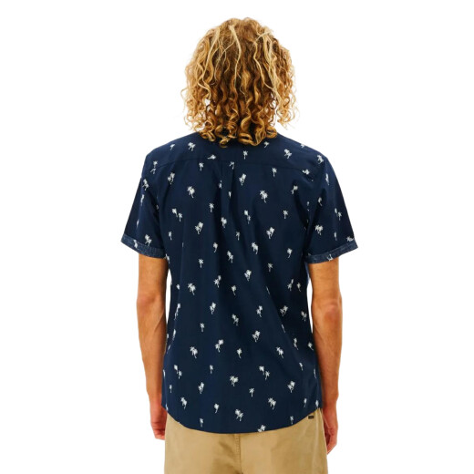 Camisa MC Rip Curl Paradise Palms - Azul Camisa MC Rip Curl Paradise Palms - Azul