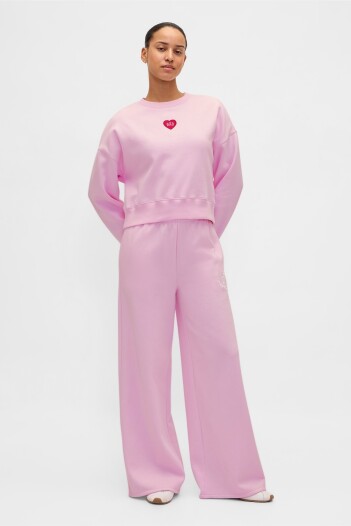 Pantalón Deportivo Baggy Wide Leg Mujer Primrose Pink