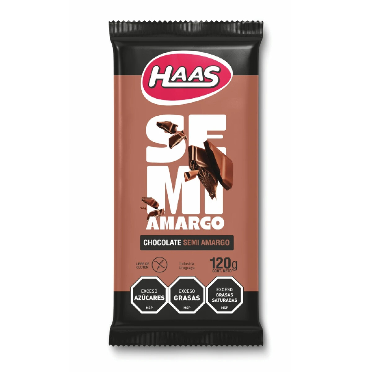 Tableta de Chocolate Haas Semi Amargo 120g 