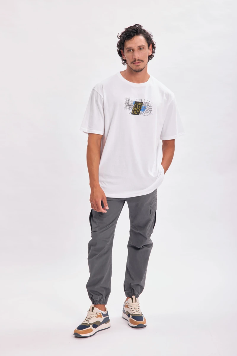 Remera oversize Star Wars Blanco
