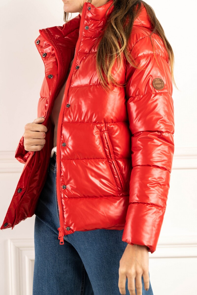 Campera Engomada Water Repellent Rojo