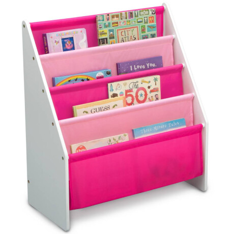 Rack para libros Wisly Blanco y Rosado