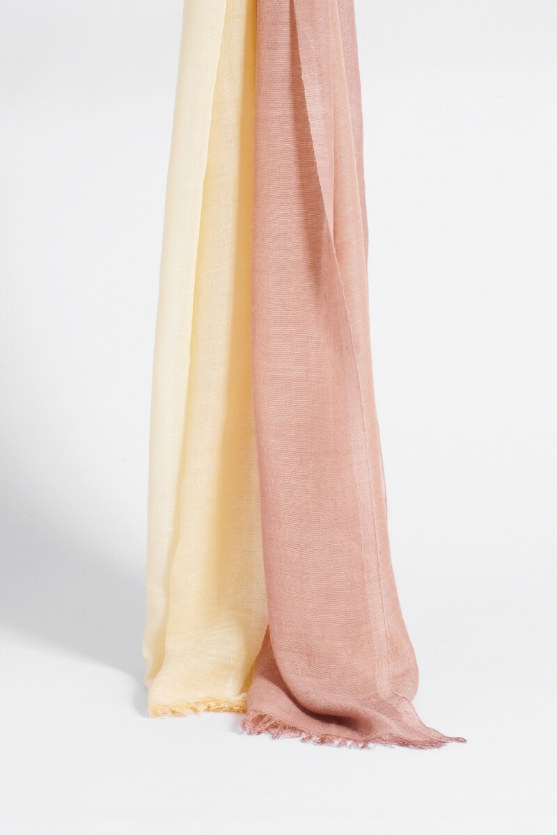 Pashmina lino bicolor beige