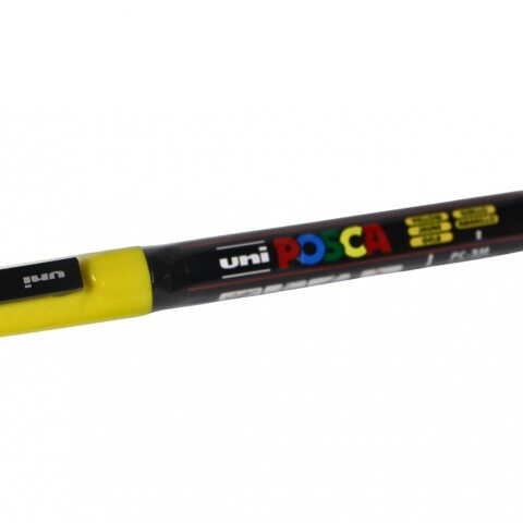 MARCADOR UNI BALL POSCA COLOR AMARILLO PUNTA BALA 3M