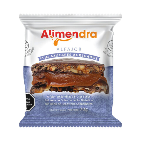 Alfajor de semillas y frutos secos s/azúcar Alimendra Alfajor De Semillas Sin Azucar