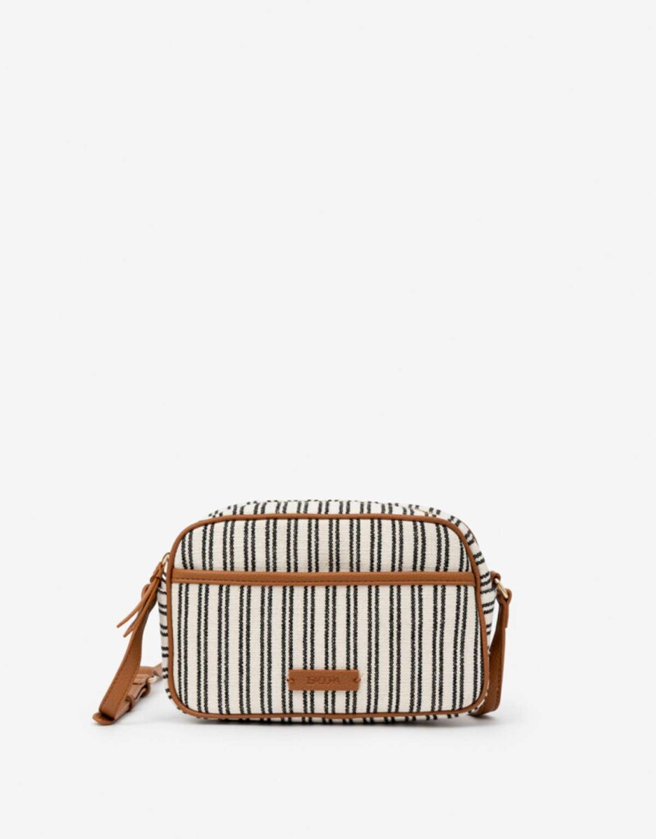 Bandolera Estampada Con Bolsillo - Combinacion Bicolor 