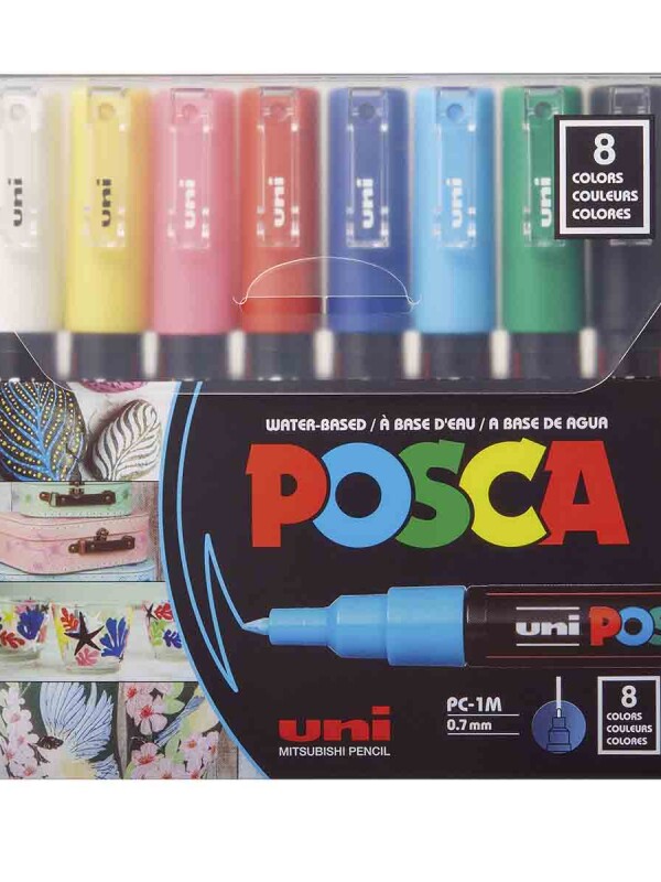 SET MARCADOR UNI POCSA 0.7MM 8 UNIDADES COLORES N/A