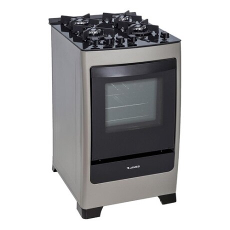 Cocina a gas James horno enlozado 4 hornallas Top Control Gris