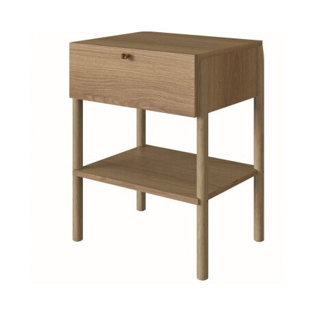 Mesa de Luz Oslo Lisa - 1 Cajon Natural