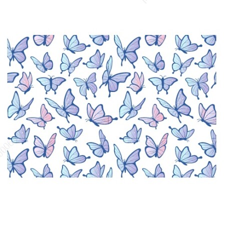 Papel de regalo mariposa azul