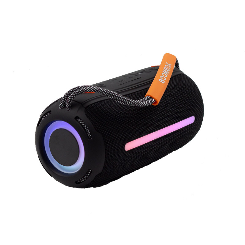 Parlante portatil bluetooth con correa simil boombox negro Parlante portatil bluetooth con correa simil boombox negro