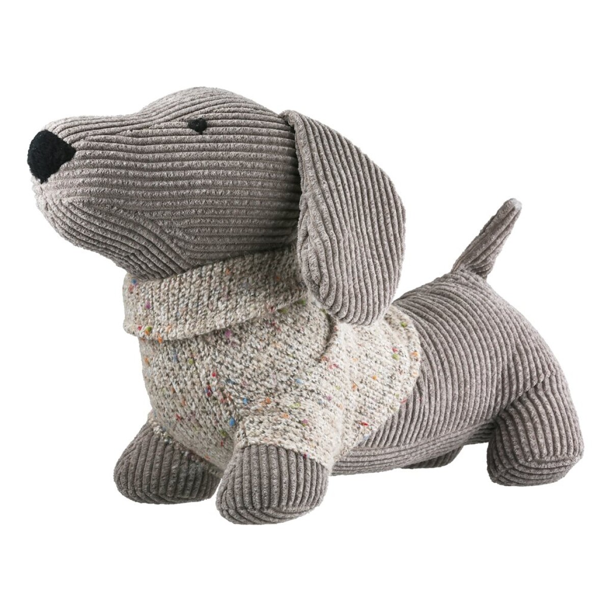 TOPE DE PUERTA PERRO SALCHICHA 10x30x21CM GRIS 