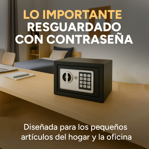Caja Fuerte Cofre Electronica Digital Llaves Seguridad Color Variante Negro