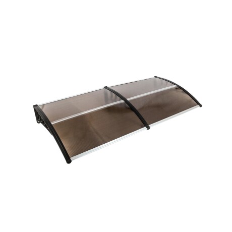 Alero Policarbonato Transparente Y Soporte Negro 1.5 X 0.8 M Alero Policarbonato Transparente Y Soporte Negro 1.5 X 0.8 M