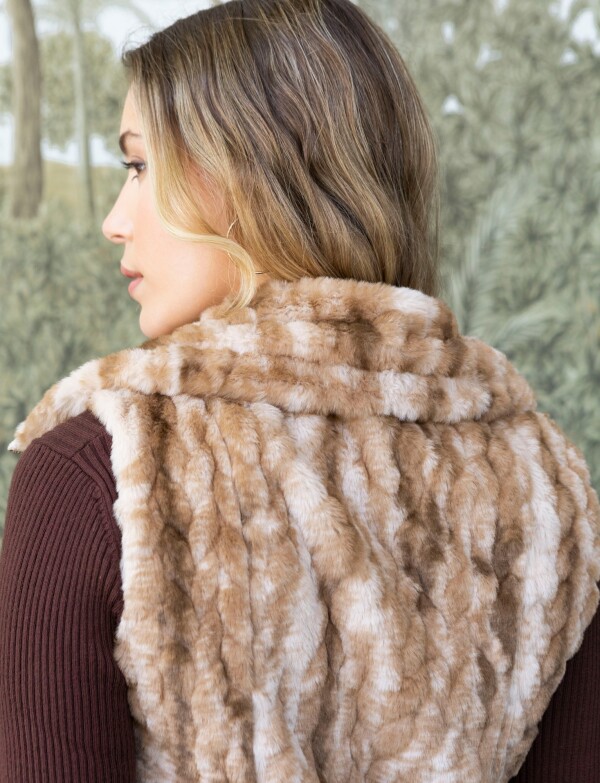 Chaleco Faux Fur BEIGE/MULTI