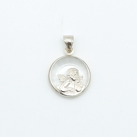 Medalla religiosa de plata 925 y cristal, ANGEL RAFAEL. Medalla religiosa de plata 925 y cristal, ANGEL RAFAEL.